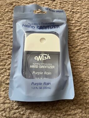 Wish Hand Sanitizer Spray in Light Blue and White